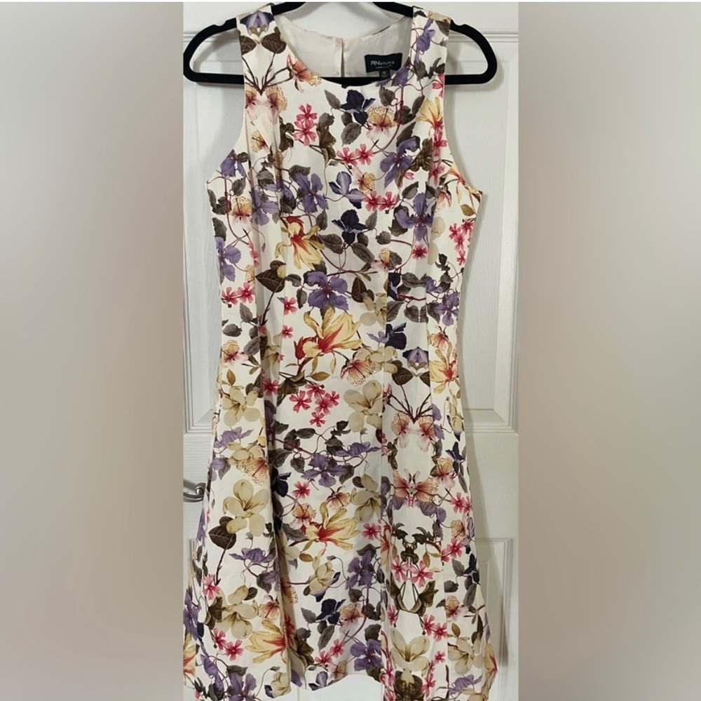 RN Studio Floral Midi Dress - Purple, Cream & Pink